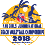 AAU Beach Volleyball Logo – Girls Jr Nat Champs 2018